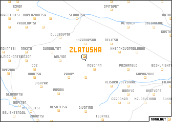 map of Zlatusha