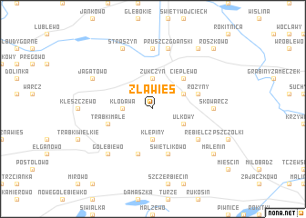 map of Zła Wieś