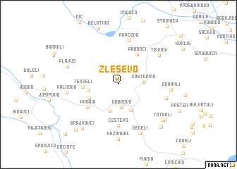 map of Zleševo