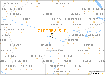 map of Złotoryjsko