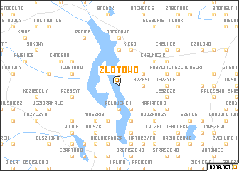 map of Złotowo