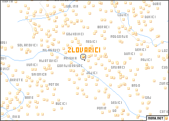 map of Zlovarići