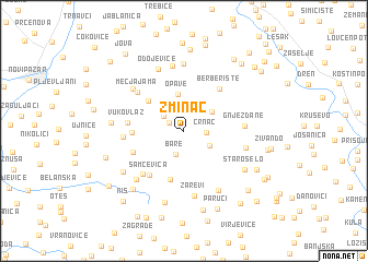 map of Zminac