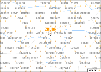 map of Żmuda