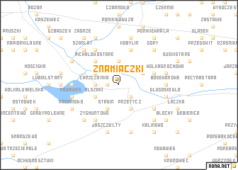 map of Znamiaczki