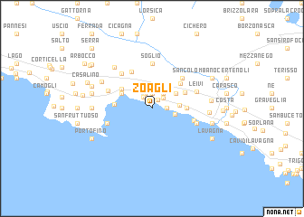 map of Zoagli