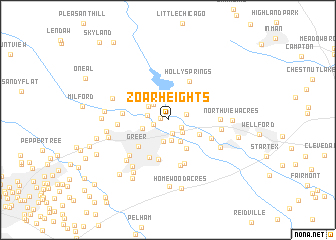 map of Zoar Heights