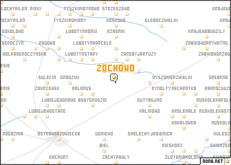 map of Żochowo