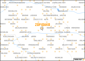 map of Zofiówka