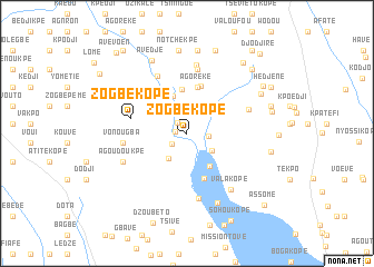 map of Zogbé Kopé