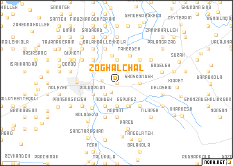 map of Z̄oghāl Chāl