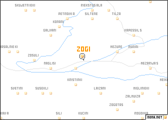 map of Žogi