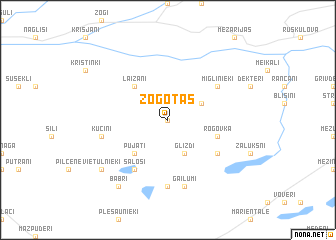 map of Žogotas