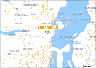 map of Zoharwāla