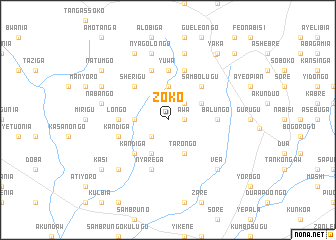 map of Zoko