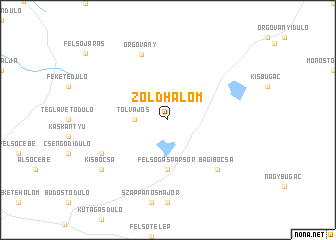 map of Zöldhalom