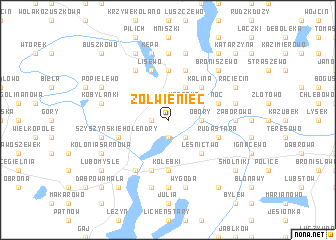 map of Żółwieniec