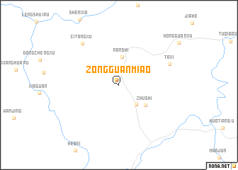 map of Zongguanmiao