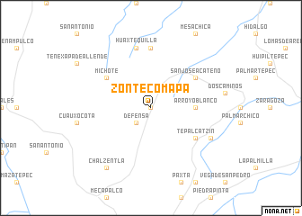 map of Zontecomapa