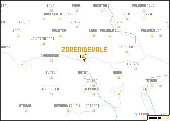 map of Zoreni de Vale