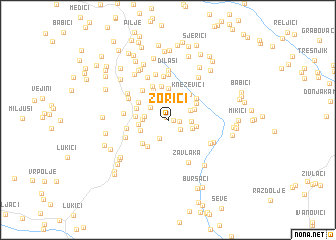 map of Zorići