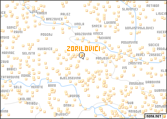 map of Zorilovići