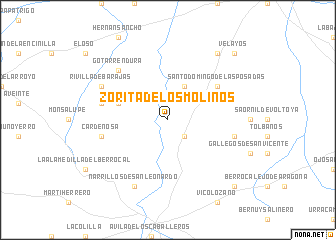 map of Zorita de los Molinos