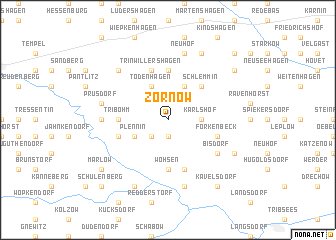 map of Zornow