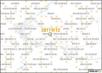 map of Zöttnitz