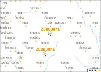 map of Zoudjamé