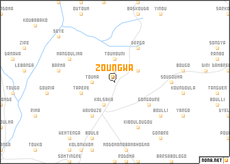 map of Zoungwa