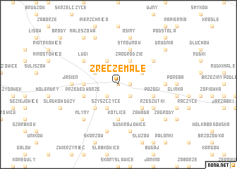 map of Zręcze Małe