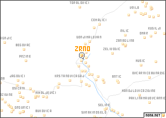 map of Zrno