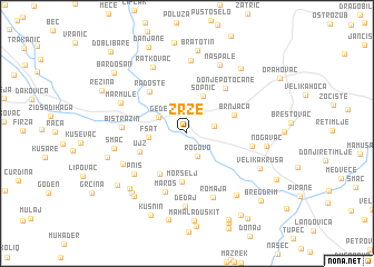 map of Zrze