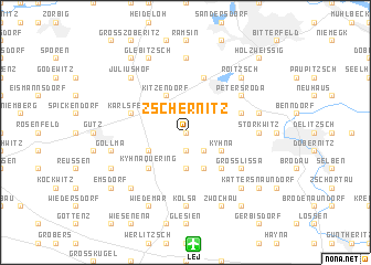 map of Zschernitz