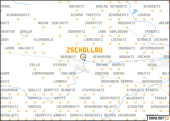 map of Zschöllau