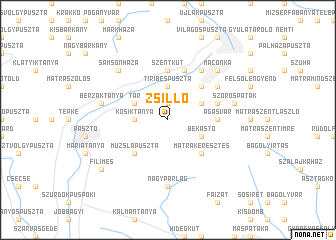 map of Zsilló