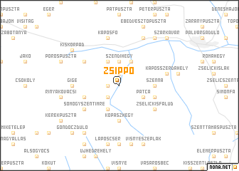 map of Zsippó