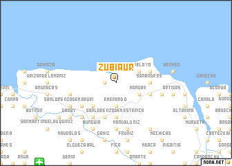 map of Zubiaur