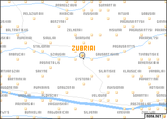 map of Zubriai