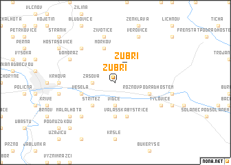 map of Zubří