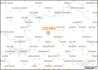 map of Zuchau