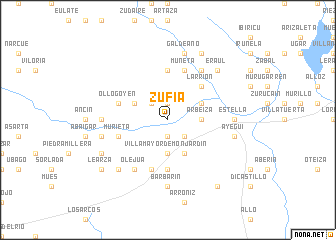 map of Zufía