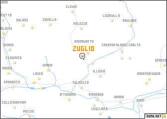 map of Zuglio