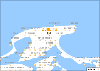 map of Zühlitz