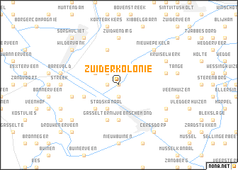 map of Zuiderkolonie