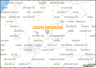 map of Zuid-Scharwoude