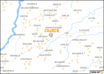 map of Žujača