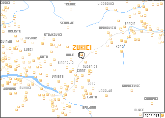 map of Zukići