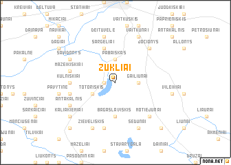 map of Žukliai